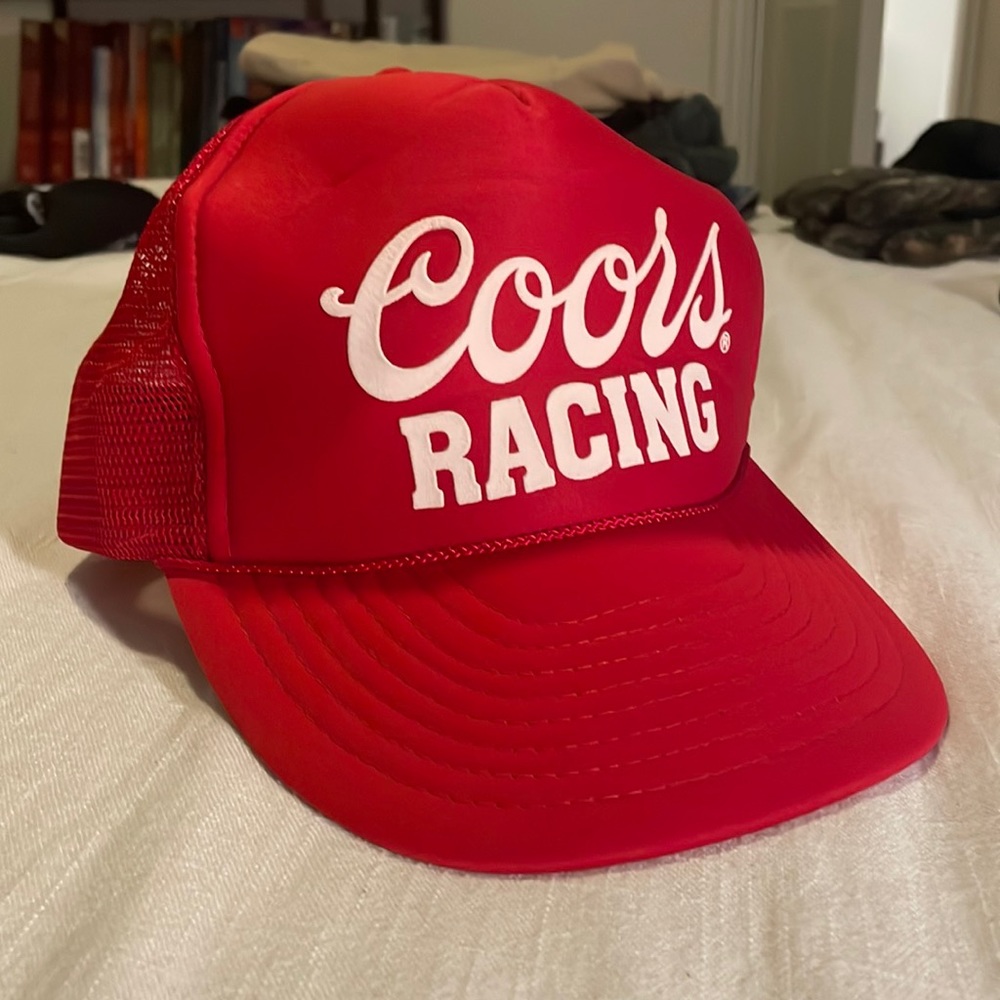 Coors racing foam trucker hat.